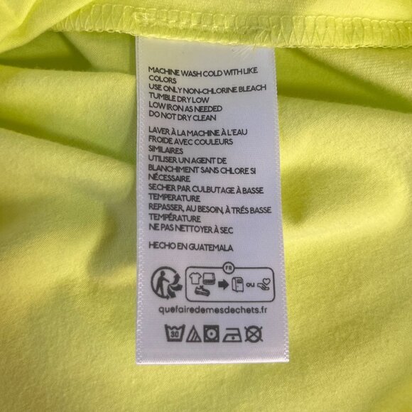 BDG Urban Outfitters Alex Off The Shoulder Shirt Womens Large Lime Green New WOT - Picture 6 of 7